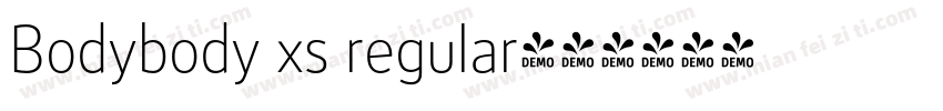 Bodybody xs regular字体转换